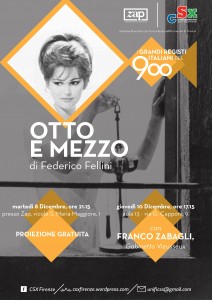 Proiezione gratuita di Otto e mezzo di Fellini @ ZAP - Zona Aromatica Protetta | Firenze | Toscana | Italy