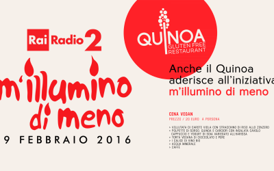 Cena a lume di candela da Quinoa per la giornata del risparmio energetico