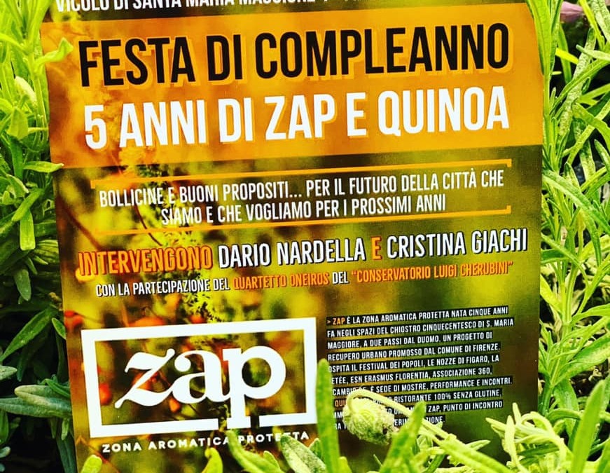 5 ANNI DI ZAP E QUINOA